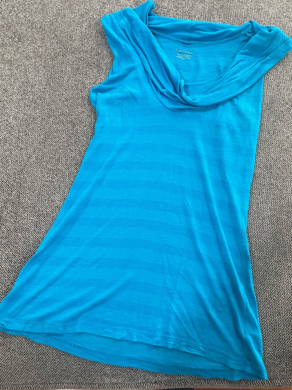 Calvin Klein Turquoise Sleeveless Cowl Neck Camisole